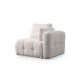 Corner Sofa Amaris 2 Seater With Pouffe -White White