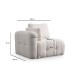 Corner Sofa Amaris 2 Seater With Pouffe -White White