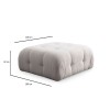 Corner Sofa Amaris 2 Seater With Pouffe -White White