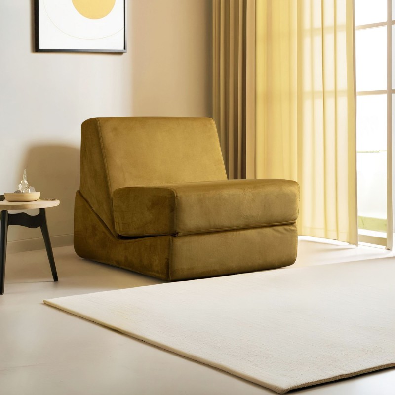 1-Seat Sofa-Bed Origami Convertable - Mustard Mustard