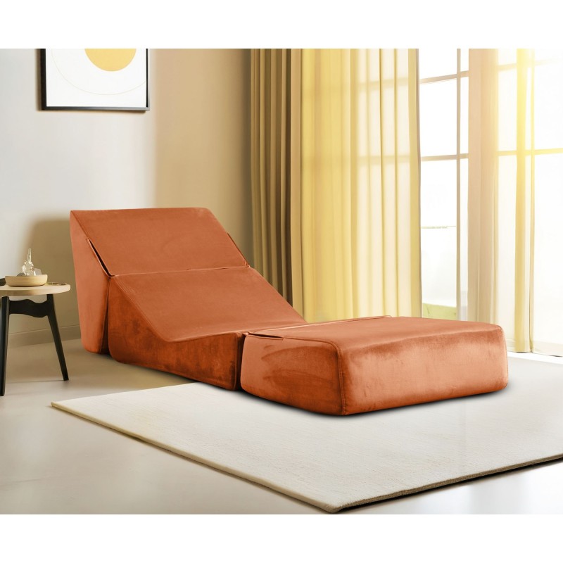 1-Seat Sofa-Bed Origami Convertable - Orange Orange