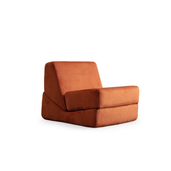 1-Seat Sofa-Bed Origami Convertable - Orange Orange 1-Seat Sofa-Bed Origami Convertable - Orange Orange