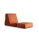 1-Seat Sofa-Bed Origami Convertable - Orange Orange 1-Seat Sofa-Bed Origami Convertable - Orange Orange