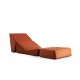 1-Seat Sofa-Bed Origami Convertable - Orange Orange 1-Seat Sofa-Bed Origami Convertable - Orange Orange