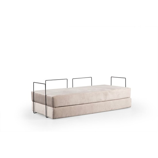 2-Seat Sofa-Bed Via Con - Cream Cream