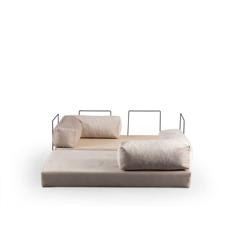 2-Seat Sofa-Bed Via Con - Cream Cream