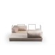 2-Seat Sofa-Bed Via Con - Cream Cream