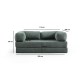 2-Seat Sofa-Bed Via Con - Green Green 2-Seat Sofa-Bed Via Con - Green Green