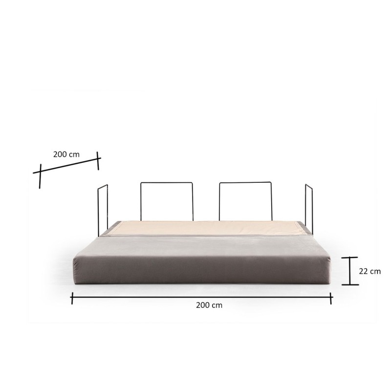 2-Seat Sofa-Bed Via Con - Light Grey Light Grey