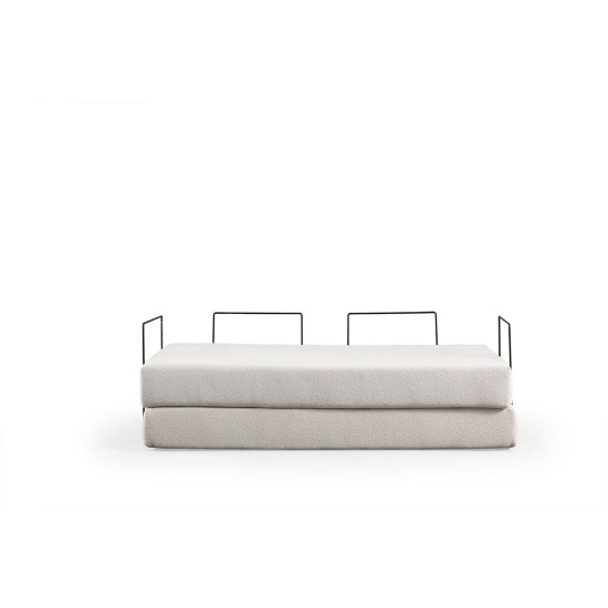 2-Seat Sofa-Bed Via Con - White White