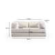 2-Seat Sofa-Bed Via Con - White White