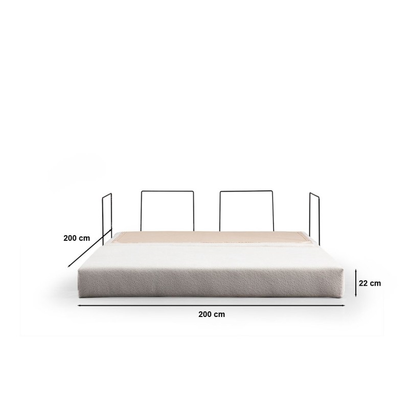 2-Seat Sofa-Bed Via Con - White White