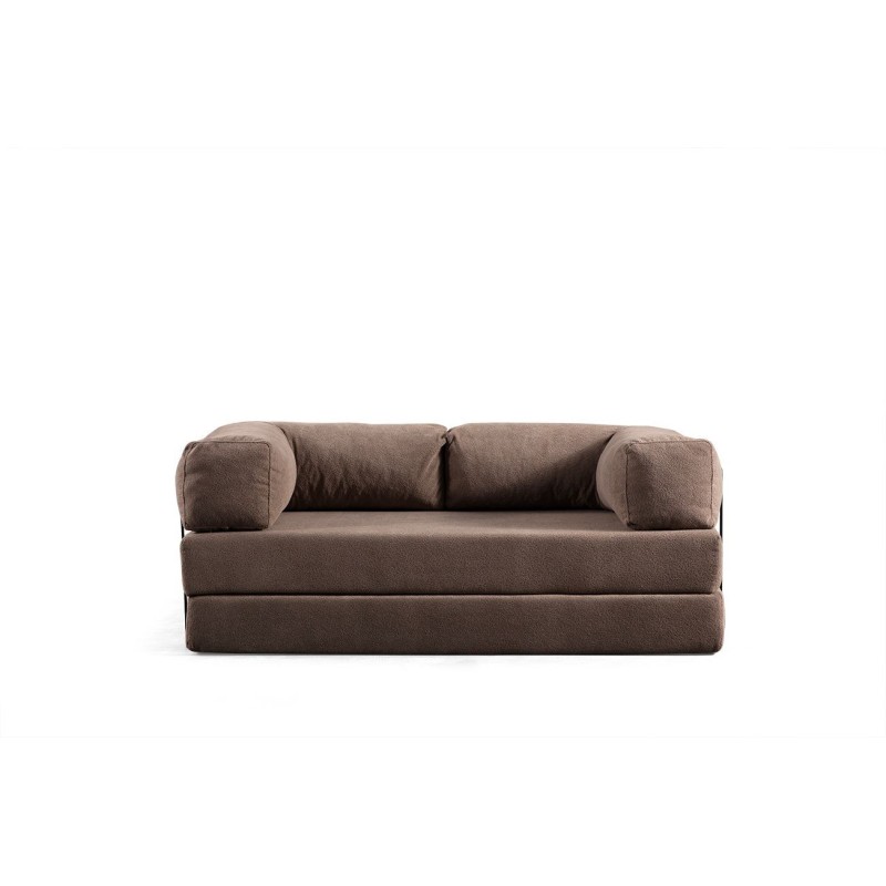 2-Seat Sofa-Bed Via Con - Brown Brown