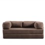 2-Seat Sofa-Bed Via Con - Brown Brown