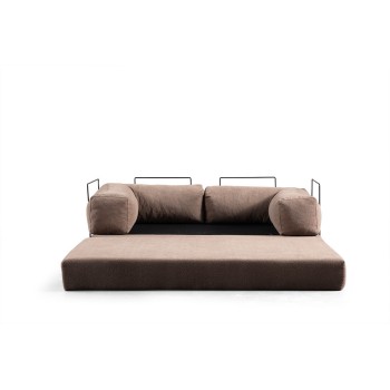 2-Seat Sofa-Bed Via Con - Brown Brown