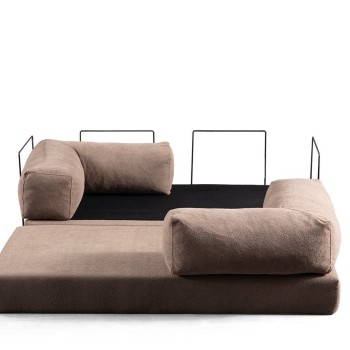 2-Seat Sofa-Bed Via Con - Brown Brown