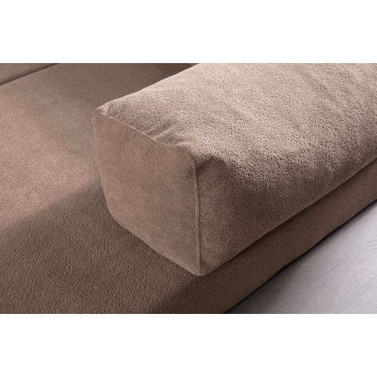 2-Seat Sofa-Bed Via Con - Brown Brown 2-Seat Sofa-Bed Via Con - Brown Brown