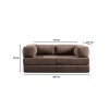 2-Seat Sofa-Bed Via Con - Brown Brown