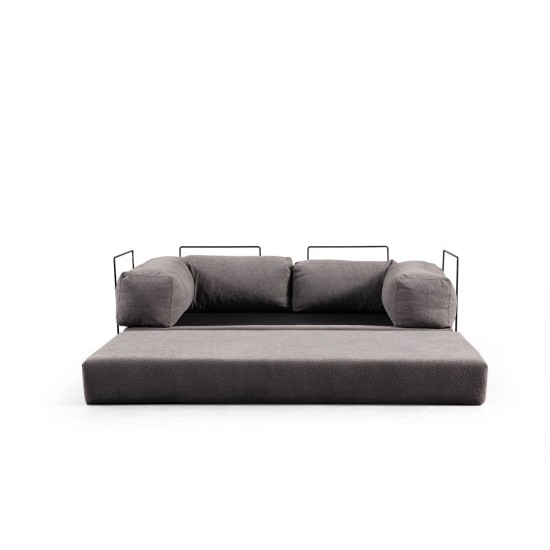 2-Seat Sofa-Bed Via Con - Grey Grey 2-Seat Sofa-Bed Via Con - Grey Grey