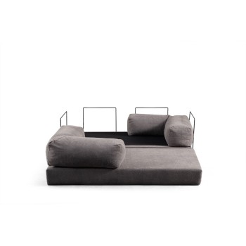 2-Seat Sofa-Bed Via Con - Grey Grey