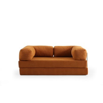 2-Seat Sofa-Bed Via Con - Orange Orange