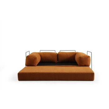 2-Seat Sofa-Bed Via Con - Orange Orange