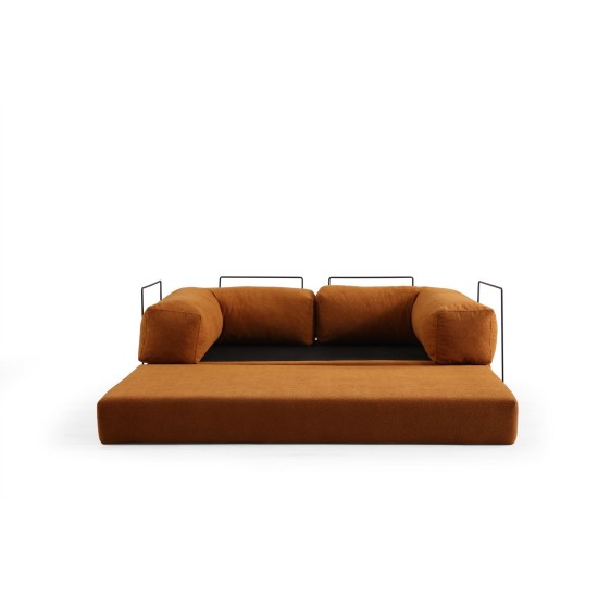 2-Seat Sofa-Bed Via Con - Orange Orange 2-Seat Sofa-Bed Via Con - Orange Orange