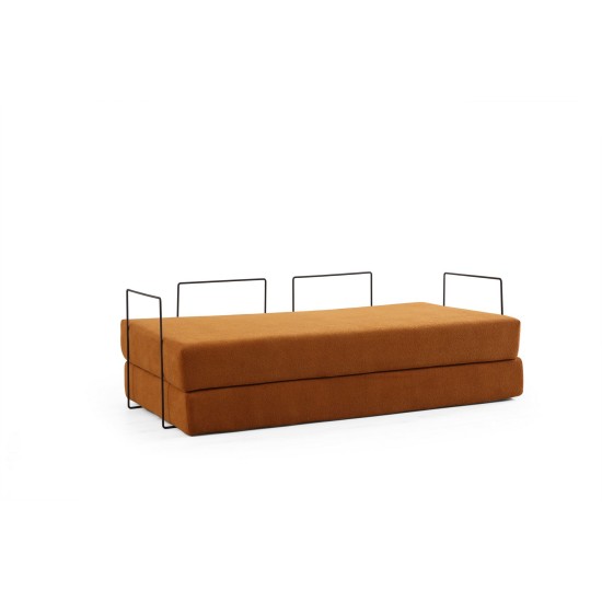 2-Seat Sofa-Bed Via Con - Orange Orange 2-Seat Sofa-Bed Via Con - Orange Orange