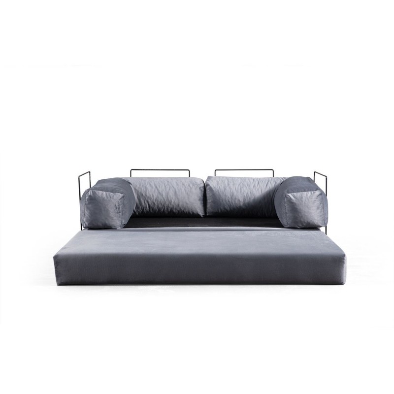 2-Seat Sofa-Bed Via Con - Pale Grey Pale Grey