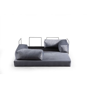 2-Seat Sofa-Bed Via Con - Pale Grey Pale Grey