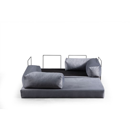 2-Seat Sofa-Bed Via Con - Pale Grey Pale Grey 2-Seat Sofa-Bed Via Con - Pale Grey Pale Grey
