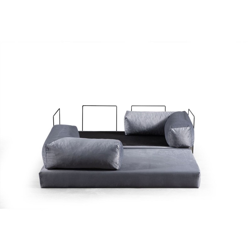 2-Seat Sofa-Bed Via Con - Pale Grey Pale Grey