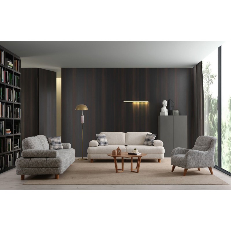 3-Seat Sofa-Bed Nice 3 Seater - Cream Cream