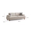 3-Seat Sofa-Bed Nice 3 Seater - Cream Cream