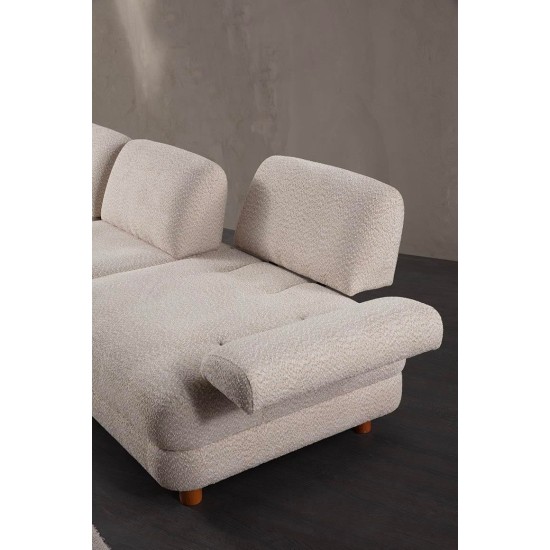 Corner Sofa-Bed Nice L Corner Left - Cream Cream