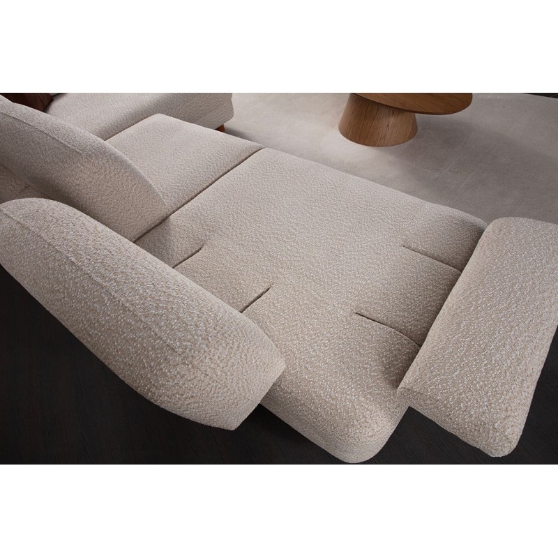 Corner Sofa-Bed Nice L Corner Right - Cream Cream