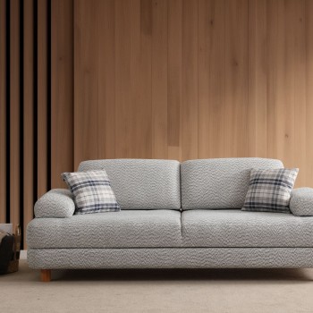 3-Seat Sofa-Bed Nice 3 Seater - Cream, Blue Cream
Blue