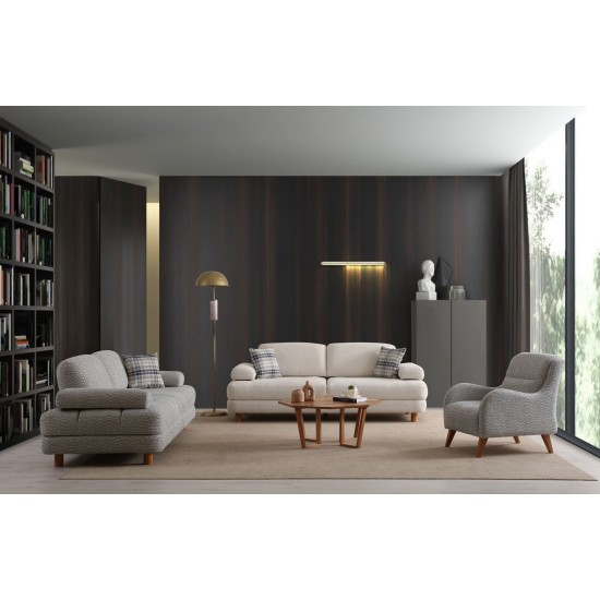 3-Seat Sofa-Bed Nice 3 Seater - Cream, Blue Cream
Blue