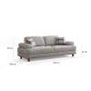 3-Seat Sofa-Bed Nice 3 Seater - Cream, Blue Cream
Blue