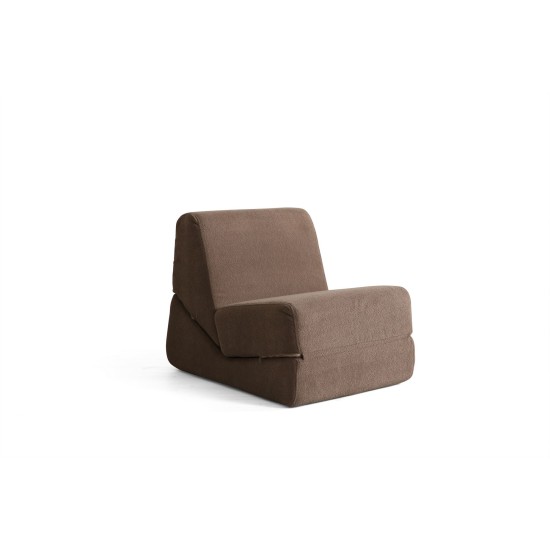 1-Seat Sofa-Bed Origami Convertable - Brown Brown 1-Seat Sofa-Bed Origami Convertable - Brown Brown