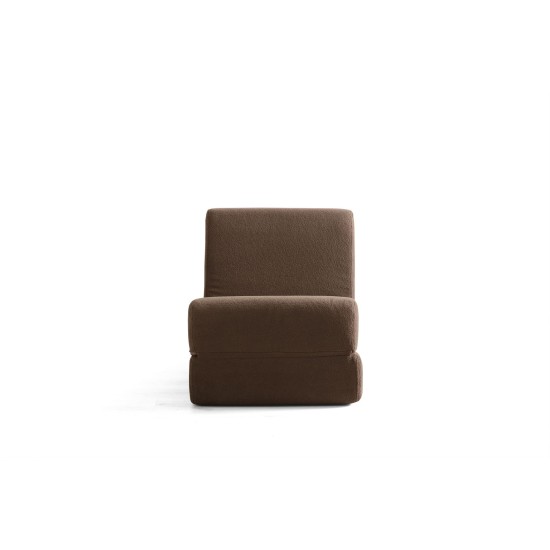 1-Seat Sofa-Bed Origami Convertable - Brown Brown 1-Seat Sofa-Bed Origami Convertable - Brown Brown