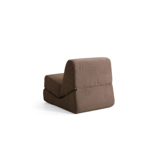 1-Seat Sofa-Bed Origami Convertable - Brown Brown 1-Seat Sofa-Bed Origami Convertable - Brown Brown