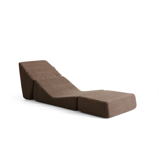 1-Seat Sofa-Bed Origami Convertable - Brown Brown 1-Seat Sofa-Bed Origami Convertable - Brown Brown