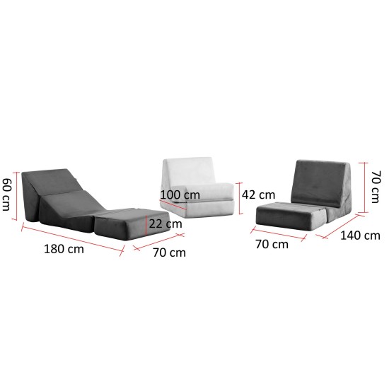 1-Seat Sofa-Bed Origami Convertable - Green Green 1-Seat Sofa-Bed Origami Convertable - Green Green