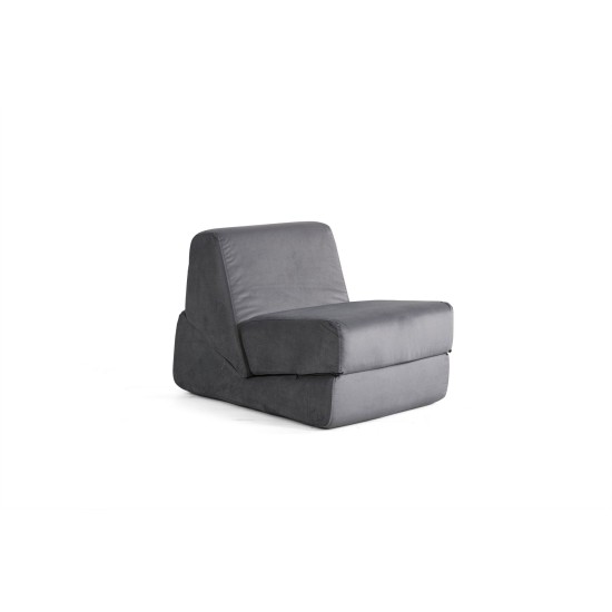 1-Seat Sofa-Bed Origami Convertable - Grey Grey 1-Seat Sofa-Bed Origami Convertable - Grey Grey