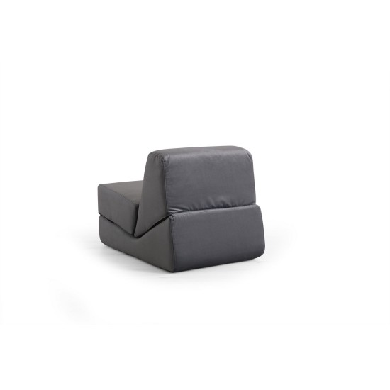 1-Seat Sofa-Bed Origami Convertable - Grey Grey 1-Seat Sofa-Bed Origami Convertable - Grey Grey
