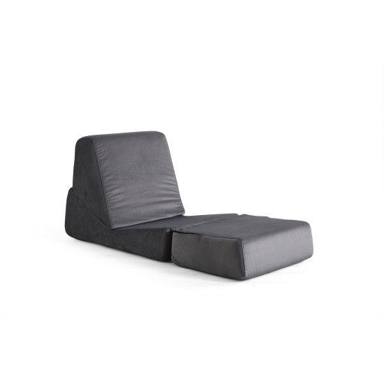 1-Seat Sofa-Bed Origami Convertable - Grey Grey 1-Seat Sofa-Bed Origami Convertable - Grey Grey