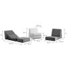 1-Seat Sofa-Bed Origami Convertable - Grey Grey
