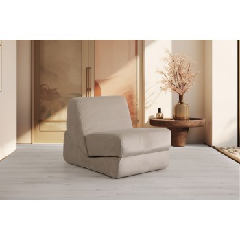 1-Seat Sofa-Bed Origami Convertable - Shiny Cream Shiny Cream