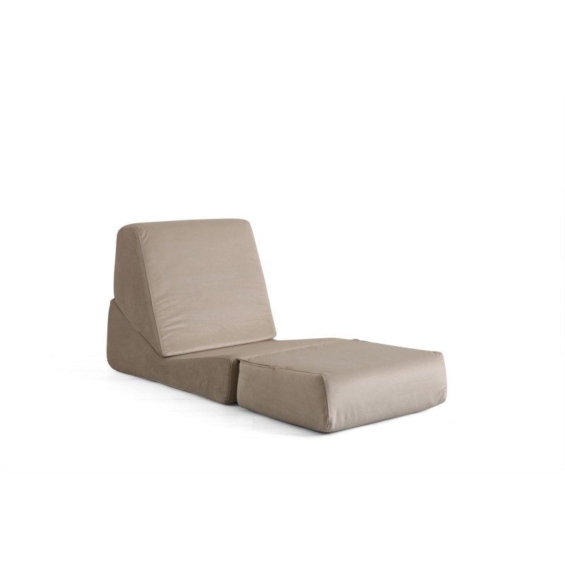 1-Seat Sofa-Bed Origami Convertable - Shiny Cream Shiny Cream